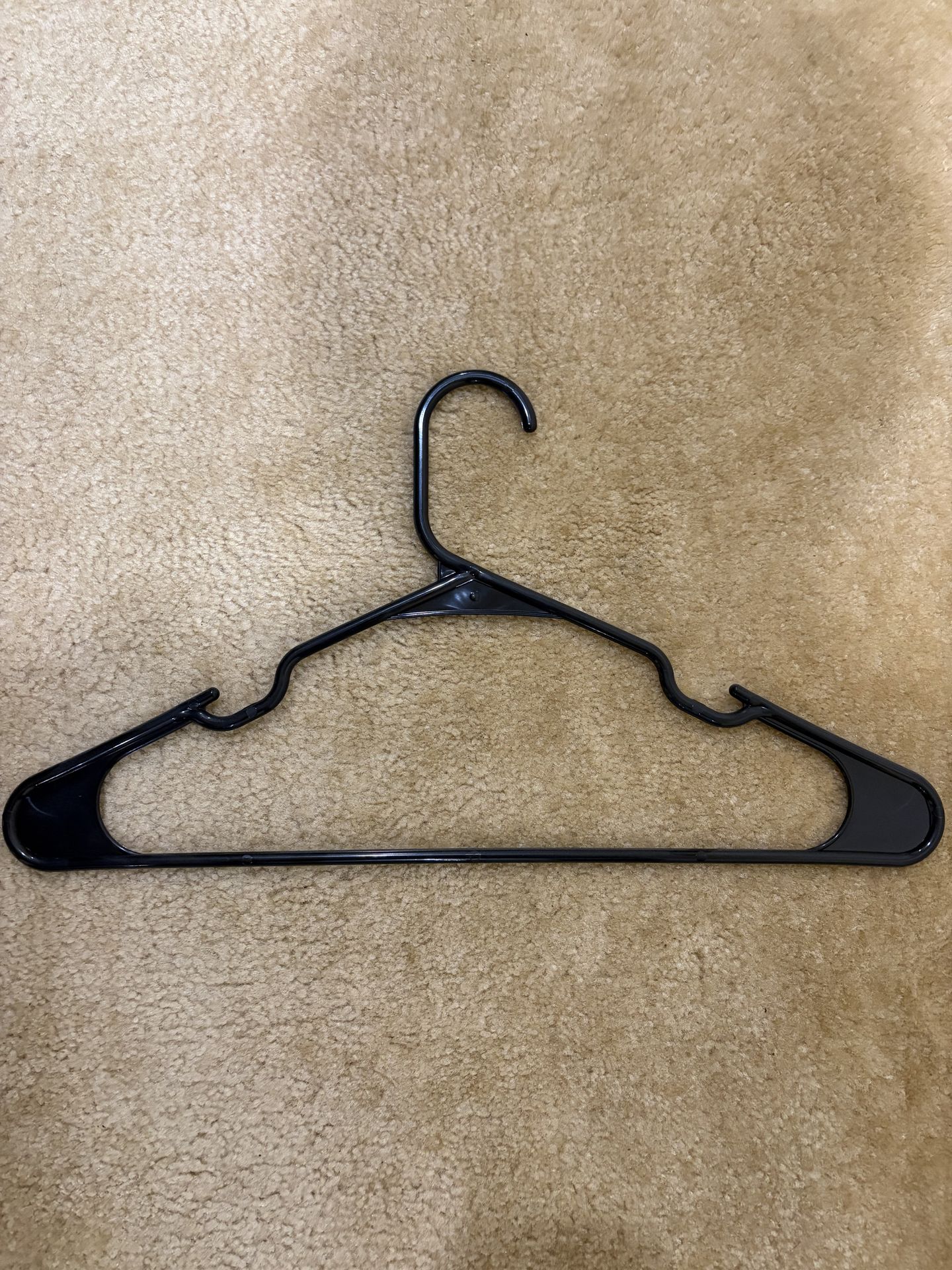 Black clothes hangers