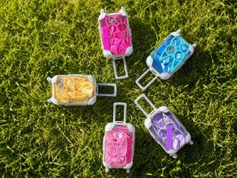 💜 5 MINI SUITCASE GIFT SETS BUNDLE - GIRLS TRIP GIFTS | BRIDESMAID GIFTS | PARTY FAVORS | GRADUATION GIFTS |