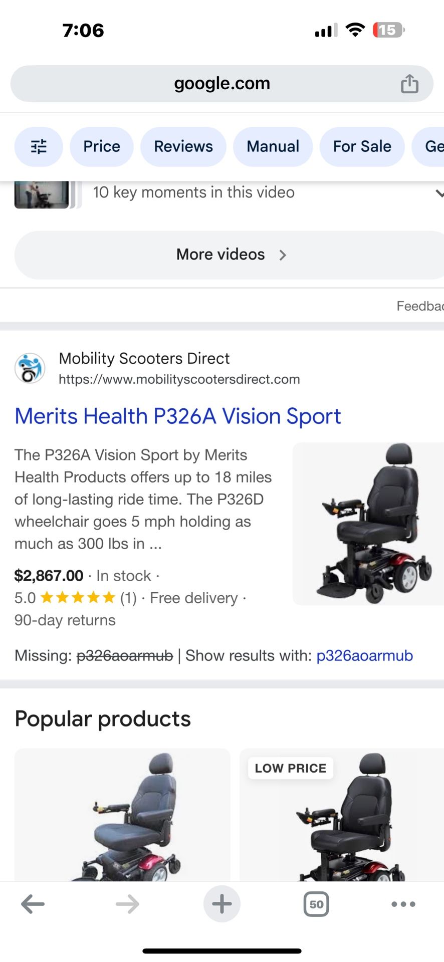 Motorized Wheelchair $500 OBO