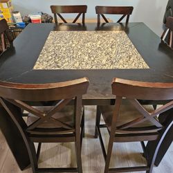 Tall Dining Set With 6 Chairs