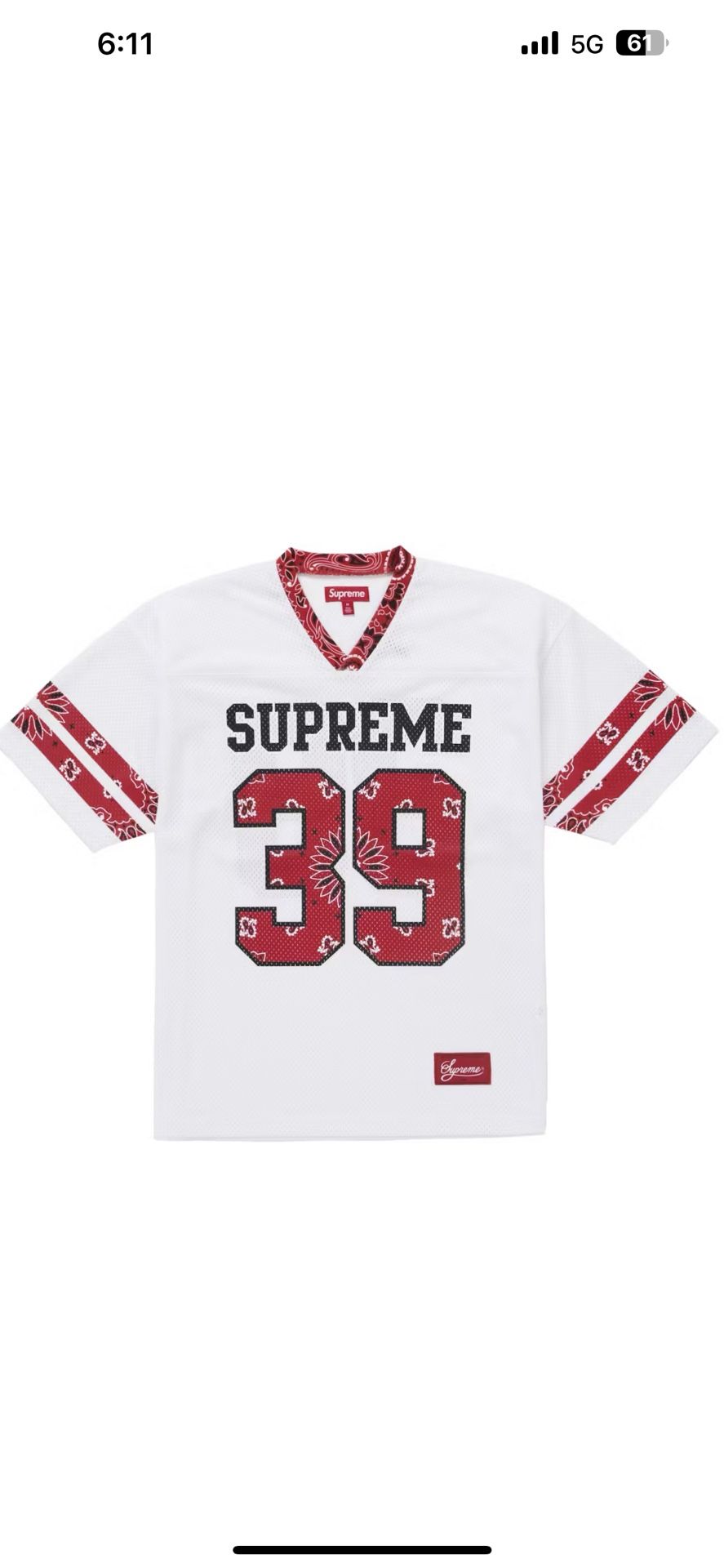 SUPREME BANDANA FOOTBALL JERSEY