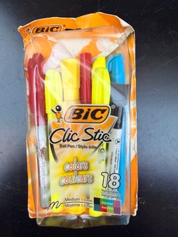 BIC Highlighter Grip, Ribbed Rubber Grip for Extra Comfort, Water-Based Ink, Assorted Colours, Pack of 8