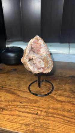 Pink Amethyst Geode on stand