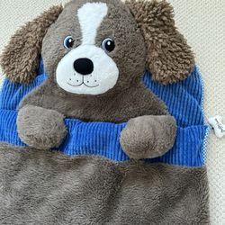 Hugfun animal Slumber Kids Plush Sleeping Bag Puppy Dog Brown