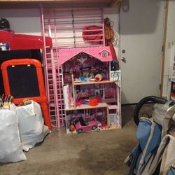 Barbie Doll House And Loft Twin Bed Brame 