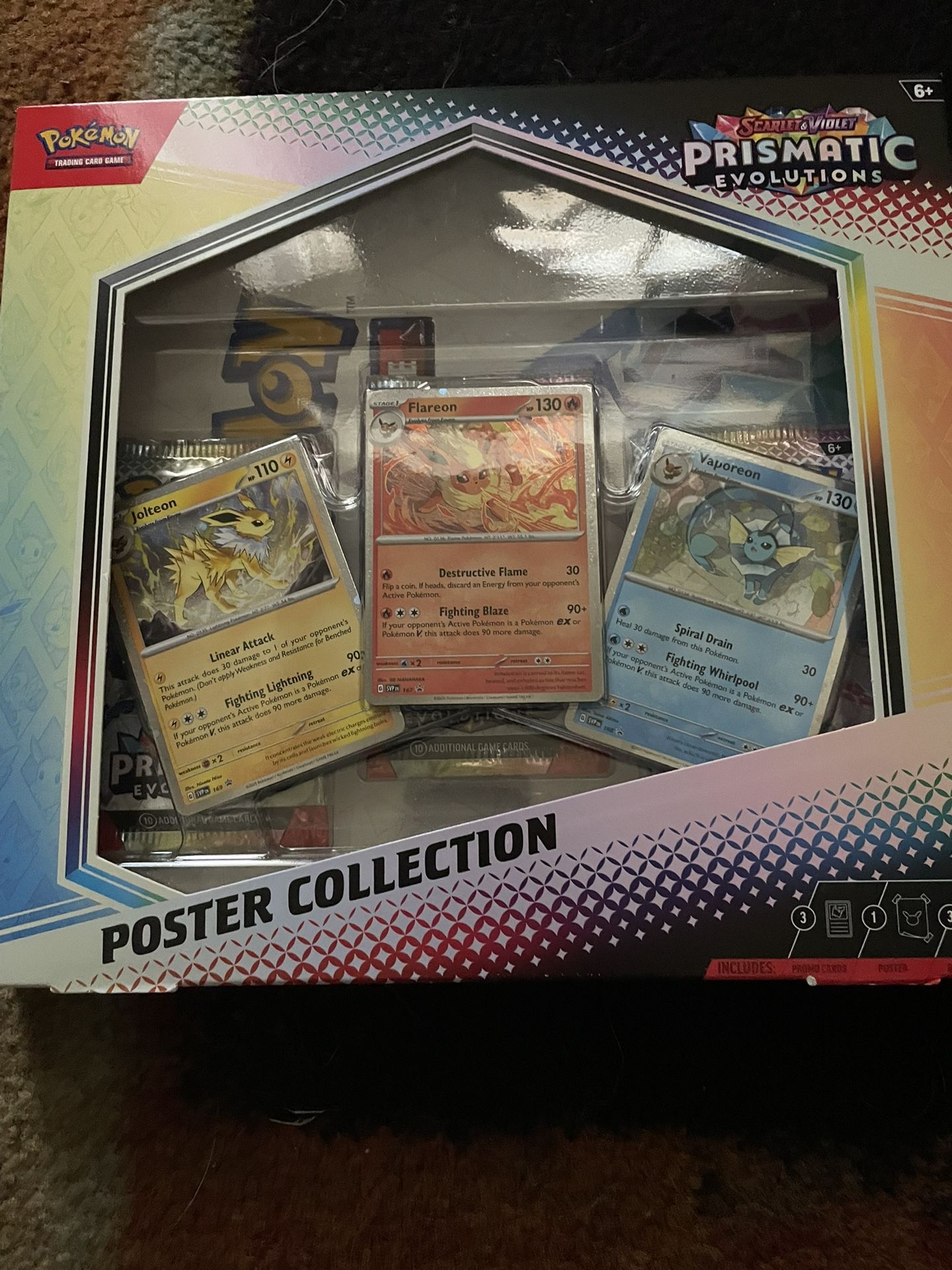Pokemon Brand New Poster Collection Prismatic Evolution With Promos 3 Packs