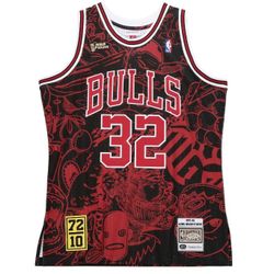 Chicago Bulls NBA Finals Mitchell & Ness 72-10 Blk Jersey
