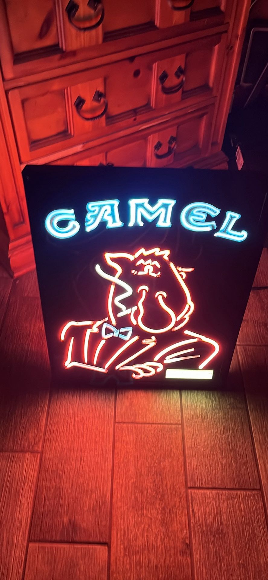 Vintage framed, neon sign, Joe camel