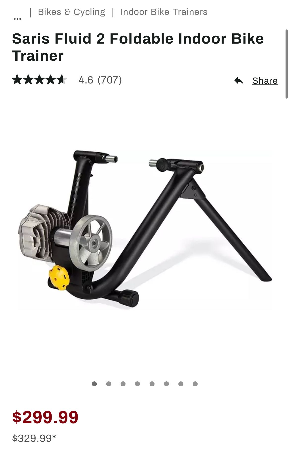 Saris Fluid Foldable Indoor Bike Trainer Cycleops