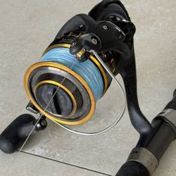 Fishing;DIAWA BG8000 Spinning Reel w 700yds 40# Braid & 7’ UGLYSTIK BW52201 ROD