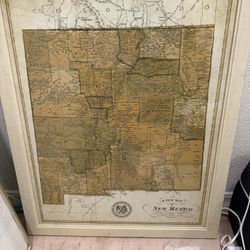 Framed New Mexico Map