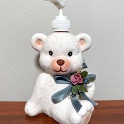 Vintage Ceramic Teddy Bear Soap Lotion Dispenser By Price Products Made In Taiwan