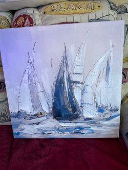 Sailboat Regatta Canvas Wall Art