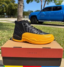 Air Jordan 12 Black University Gold Sneaker