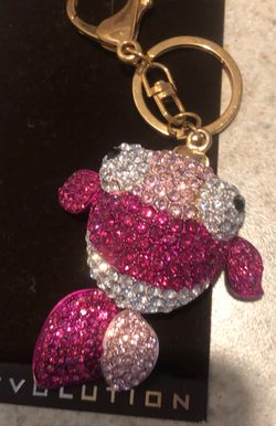 Beautiful Rhinestones Key Chain/bag  clip  Fish
