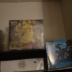 Surging Sparks PKC And Black Bolt Pokemon Center In Cases 