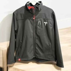 Tesla Black softshell Jacket full zipper Unisex 