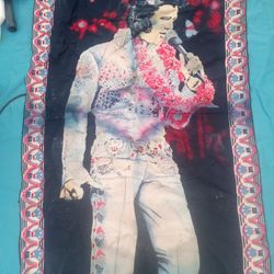 Vintage Elvis Presley in Hawaii Brushed Fabric Wall Hanging Tapestry