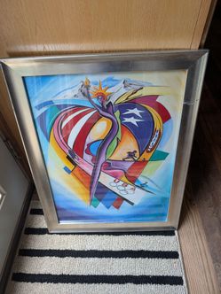 Framed Olympics art piece