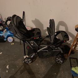 Double Stroller Practically New  100$ Or Best Offer