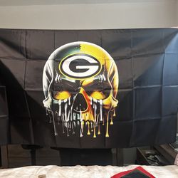 Packers Skull Flag