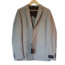 Nordstrom Gray Extra Trim Fit Blazer L