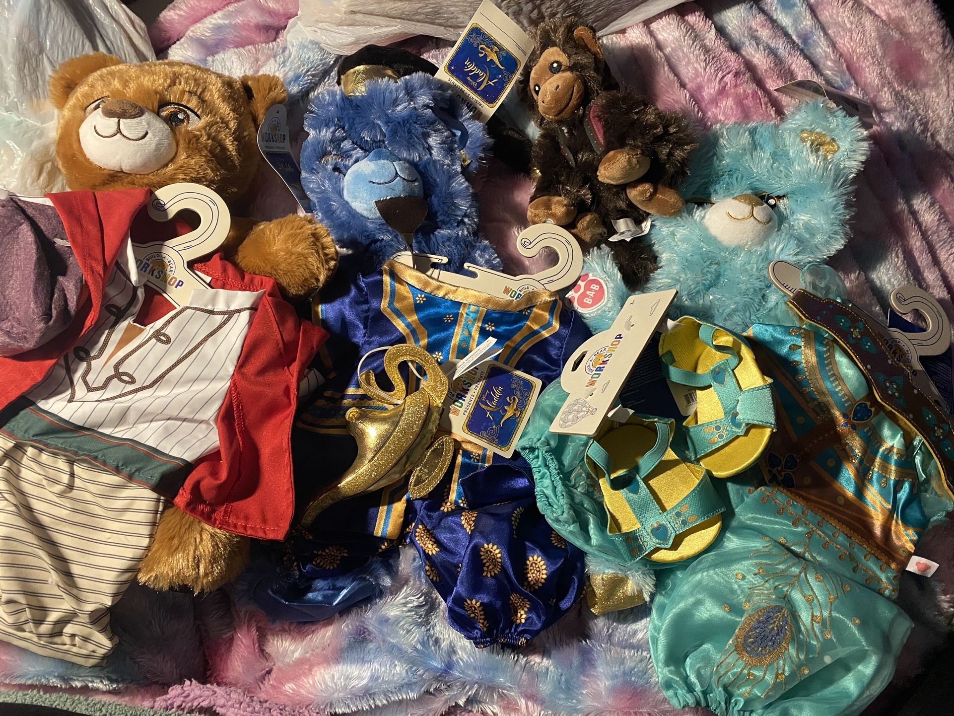 Disney Aladdin build a bear sets new with tags