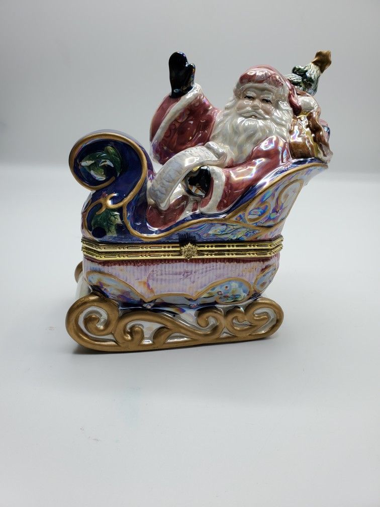 Vintage Santa Clause Jewelry Box