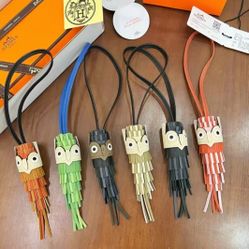 Hermes Owl Charm Chouette Charm Handmade Calfskin Bag Charms Packaging As Shown