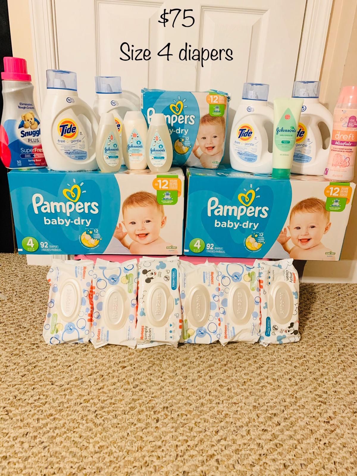 Baby Laundry Detergent/Pampers Diapers/Wipes