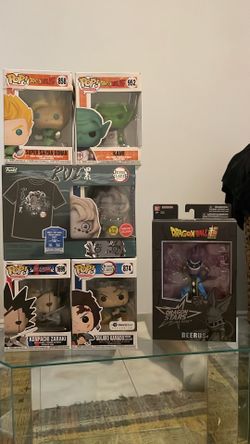 Funkos and small display case