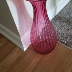 Pilgrim Cranberry Camelot Vase