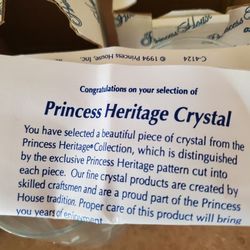 Princess Heritage Crystal Juice Glasses With Pitcher