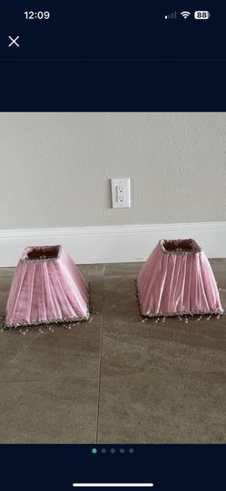 2 Pink Lampshades
