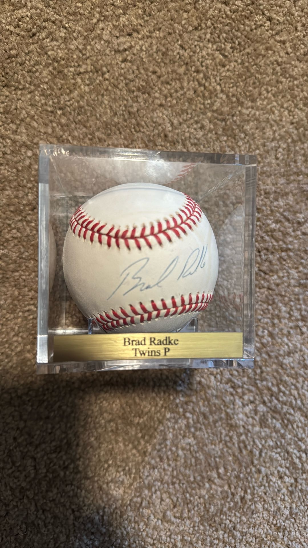 Brad Radke Autographed Baseball