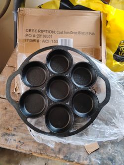 New Drop Biscuit Cast Iron Pan 