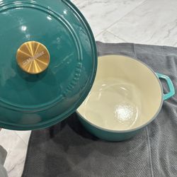 DURACAST  7.5 QUART-ROUND ENAMEL CAST IRON DUTCH OVEN (Brand:MUELLER)