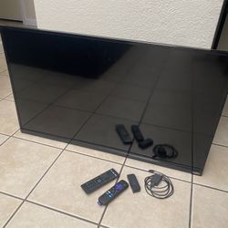40” TV w/Remote + Roku Setup