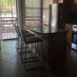 Leather Bar Stools (3)