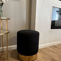 Black And Gold Ottoman 