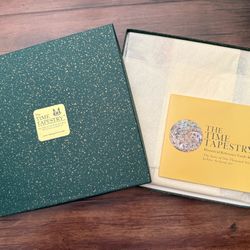 Vintage  Italy tapestry Art Silk scarf New in Box 100% Silk