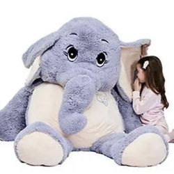 72” Giant Elephant Stuffed/Plush Animal Toy - Baby Shower