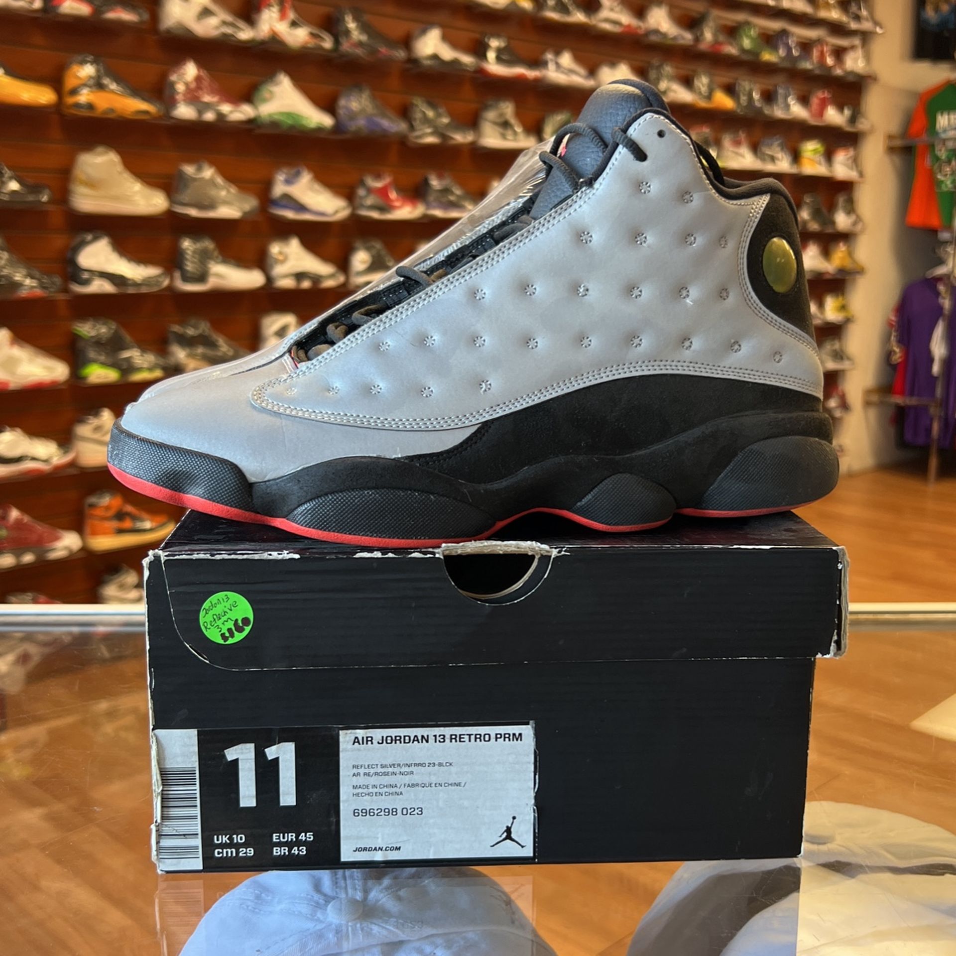 Jordan 13 retro 3m reflective silver hotsell