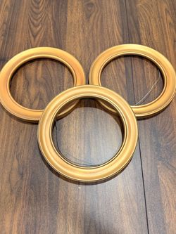 Set of 3 BARDS Gold Oval Picture Frames