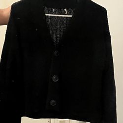Black Button Up Sweater/cardigan 