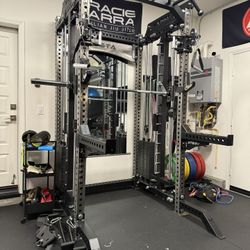 PRO SERIES Ultimate 3-1 Half Rack Functional Trainer w/Smith Machine Bar | 400lb Stack | Gym Equipment | Fitness | Commercial | Squat Rack 