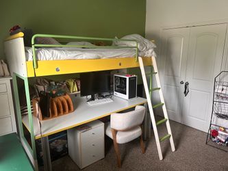 Loft bed with built in desk