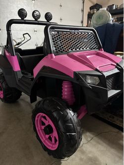 Pink Electric Drivable Toy Jeep