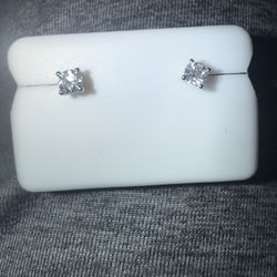 Silver/Moissanite Earrings