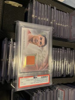 2024 Futera Nostalgia The Legacy Jersey Cristiano Ronaldo 01/19 Sapphire PSA 7